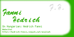 fanni hedrich business card